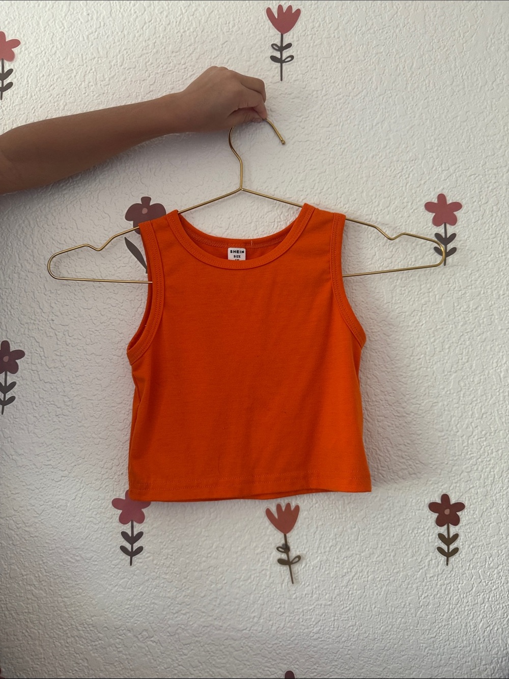 SHEIN Bright Orange Girls Tank Top